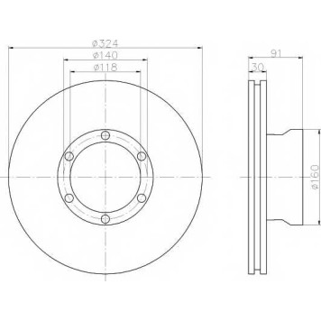 Тормозной диск TEXTAR 98200 0876 / 93087600