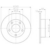 Тормозной диск TEXTAR 98200 0885 / 92088503