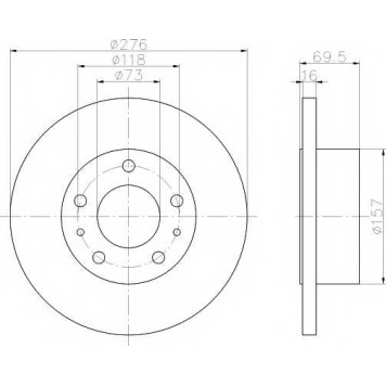 Тормозной диск TEXTAR 98200 1048 / 93104800