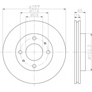 Тормозной диск TEXTAR 98200 1308 / 92130800