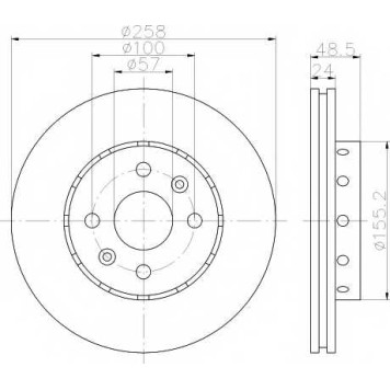 Тормозной диск TEXTAR 98200 1311 / 92131100
