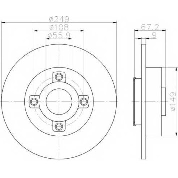 Тормозной диск TEXTAR 98200 1333 / 92133303