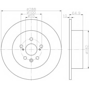 Тормозной диск TEXTAR 98200 1359 / 92135903