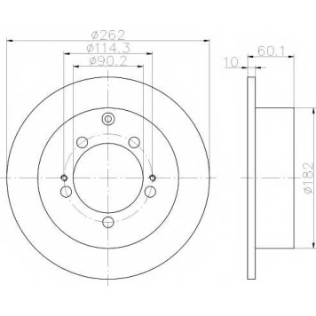 Тормозной диск TEXTAR 98200 1361 / 92136103