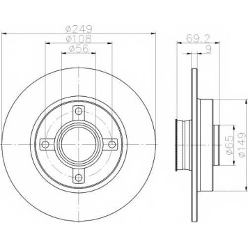Тормозной диск TEXTAR 98200 2021 / 92202103