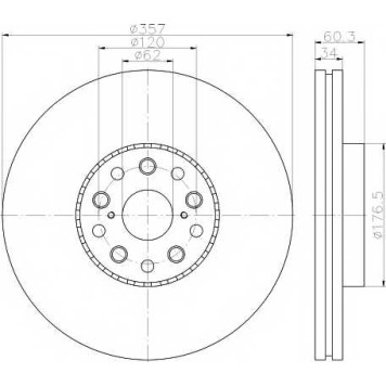 Тормозной диск TEXTAR 98200 2242 / 92224203
