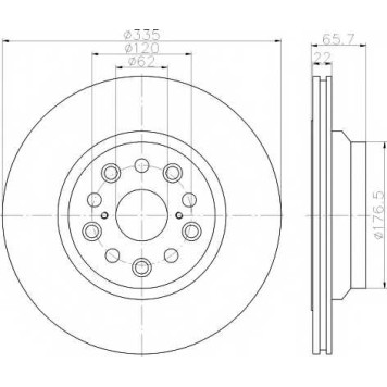 Тормозной диск TEXTAR 98200 2244 / 92224403