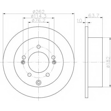 Тормозной диск TEXTAR 98200 2260 0 1 / 92226003
