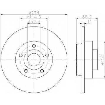 Тормозной диск TEXTAR 98200 2326 / 92232603