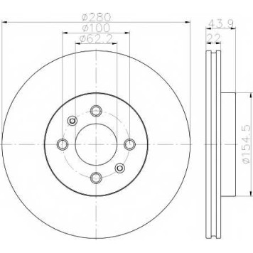 Тормозной диск TEXTAR 98200 2393 0 1 / 92239303