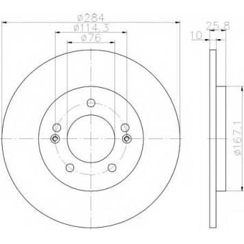 Тормозной диск TEXTAR 98200 2527 0 1 / 92252703
