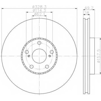 Тормозной диск TEXTAR 98200 2594 0 1 / 92259403