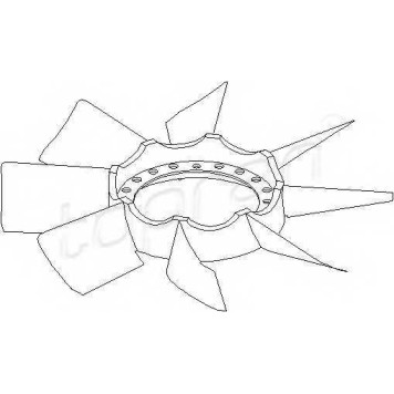 Крыльчатка вентилятора охлаждения двигателя TOPRAN 111 409