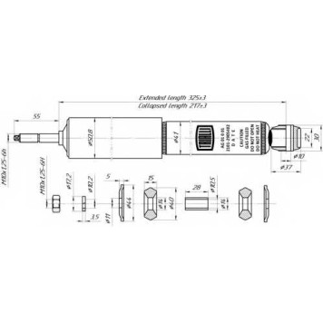 Амортизатор передний для LADA 1200-1500, 1200-1600, 2107, NOVA(2104,2105), TOSCANA(2107) <b>TRIALLI AG 01001</b>-1