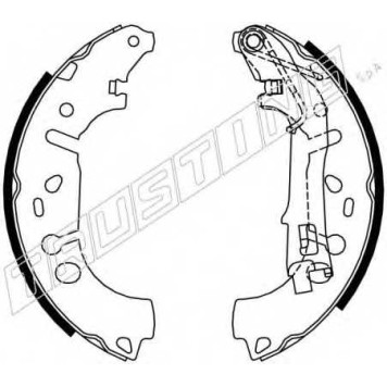 Комплект тормозных колодок для FIAT LINEA(323), PUNTO(199) / OPEL ADAM, CORSA <b>TRUSTING 034.117</b>