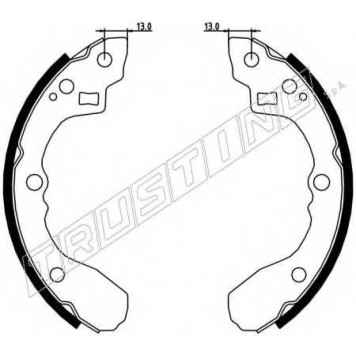Комплект тормозных колодок для KIA SEPHIA(FA,FB), SHUMA(FB) <b>TRUSTING 049.147</b>