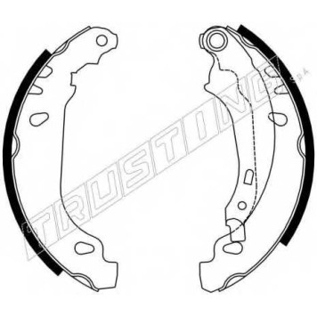 Комплект тормозных колодок для PEUGEOT 206(2A/C,2E/K,T3E) <b>TRUSTING 079.191</b>