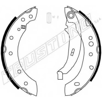 Комплект тормозных колодок для PEUGEOT 206(2A/C,2E/K,T3E) <b>TRUSTING 079.195</b>