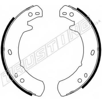 Комплект колодок стояночной тормозной системы TRUSTING 092.311