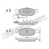 Колодки тормозные дисковые для FORD SCORPIO(GAE,GFR,GGE,GGR,GNR) <b>TRUSTING 096.1 / 20907</b>