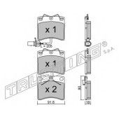 Колодки тормозные дисковые для VW TRANSPORTER(70XA, 70XB, 70XC, 70XD, 7DB, 7DK, 7DW) <b>TRUSTING 166.2 / 20652</b>