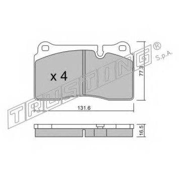 Колодки тормозные дисковые для LAND ROVER RANGE ROVER(LM,LS) <b>TRUSTING 711.0 / 20217</b>