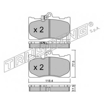 Колодки тормозные дисковые для LEXUS GS(GRL1#, GRS19#, GWL1#, GWS19#, URS19#, UZS19#) <b>TRUSTING 815.0 / 20325</b>