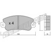 Колодки тормозные дисковые для FIAT PANDA(141#,141A#), UNO(146,146A/E) <b>TRUSTING 035.0 / 20775</b>