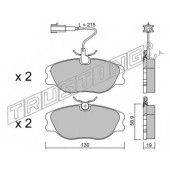 Колодки тормозные дисковые для FIAT COUPE(FA/175), CROMA(154), TIPO(160) / LANCIA DEDRA(835), DELTA(831AB0,836), KAPPA(838,838A,838B), THEMA(834) <b>TRUSTING 074.1 / 21147</b>