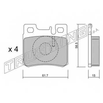 Колодки тормозные дисковые для MERCEDES , 190, C, CABRIOLET, COUPE, E, KOMBI, SL, SLK <b>TRUSTING 212.0 / 21197</b>