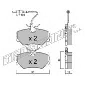 Колодки тормозные дисковые для PEUGEOT 306(7A,7B,7C,7D,N3,N5), 405(15B,15E,4B,4E) <b>TRUSTING 101.0 / 21209</b>