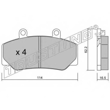 Колодки тормозные дисковые для VOLVO 740(744,745), 760(704,764,765), 780, 940(944,945), 960(964,965) <b>TRUSTING 077.0 / 21233</b>