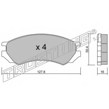 Колодки тормозные дисковые для NISSAN PRIMERA(P10) <b>TRUSTING 184.0 / 21280</b>