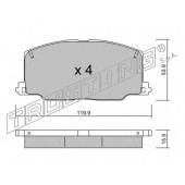 Колодки тормозные дисковые для LEXUS ES(F1,F2,VCV10#,VZV21#) / TOYOTA CAMRY(#V1#,#V2#), CARINA(#T17#), CELICA(AT18#,ST18#) <b>TRUSTING 069.0 / 21372</b>