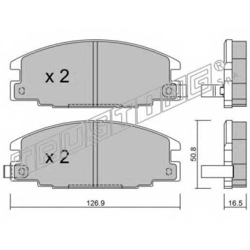 Колодки тормозные дисковые для ISUZU CAMPO(KB), KB, TROOPER(UBS) / OPEL CAMPO(TF#), FRONTERA(5#MWL4,5#SUD2) <b>TRUSTING 253.0 / 21467</b>