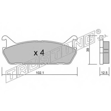 Колодки тормозные дисковые для DAIHATSU APPLAUSE(A101,A111) / MAZDA 323(BG), FAMILIA(BG), MX-5(NA) / SUZUKI BALENO(EG) <b>TRUSTING 399.0 / 21559</b>