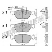Колодки тормозные дисковые для FIAT BRAVO(182), COUPE(FA/175), MAREA(185), MULTIPLA(186) / LANCIA LYBRA(839AX,839BX) <b>TRUSTING 085.2 / 21636</b>