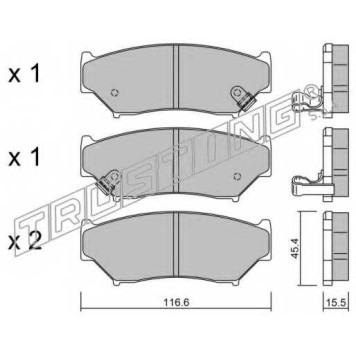 Колодки тормозные дисковые для SUZUKI GRAND VITARA(FT), JIMNY(FJ), VITARA(ET,TA) <b>TRUSTING 138.0 / 21907</b>
