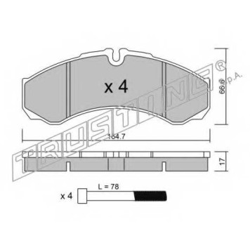 Колодки тормозные дисковые <b>TRUSTING 221.3 / 29121</b>