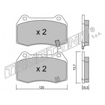 Колодки тормозные дисковые для NISSAN 350 Z(Z33) <b>TRUSTING 754.0 / 23142</b>
