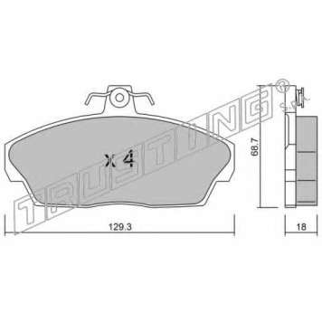 Колодки тормозные дисковые для LAND ROVER FREELANDER(LN,LN#) <b>TRUSTING 177.1 / 23158</b>