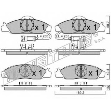 Колодки тормозные дисковые для DAEWOO KORANDO(KJ), MUSSO(FJ) / SSANGYONG KORANDO(K4,KJ), MUSSO(FJ) <b>TRUSTING 377.0 / 23230</b>