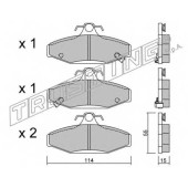 Колодки тормозные дисковые для DAEWOO KORANDO(KJ), MUSSO(FJ) / SSANGYONG KORANDO(K4,KJ), MUSSO(FJ) <b>TRUSTING 536.0 / 23242</b>
