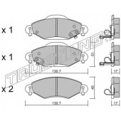 Колодки тормозные дисковые для TOYOTA YARIS(NCP1#,NLP1#,SCP1#) <b>TRUSTING 436.0 / 23340</b>