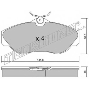 Колодки тормозные дисковые для LAND ROVER DISCOVERY(LJ,LT), RANGE ROVER(LP) <b>TRUSTING 359.0 / 23452</b>