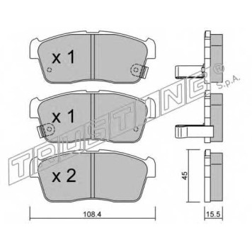 Колодки тормозные дисковые для DAIHATSU COPEN, CUORE, SIRION, TREVIS, YRV / NISSAN PATHFINDER, PIXO / SUBARU JUSTY / SUZUKI ALTO, CARRY, IGNIS <b>TRUSTING 430.0 / 23507</b>
