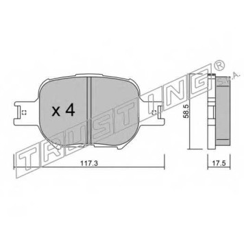 Колодки тормозные дисковые для TOYOTA CELICA(ZZT23#), COROLLA(CDE12#,ZDE12#) <b>TRUSTING 630.0 / 23526</b>