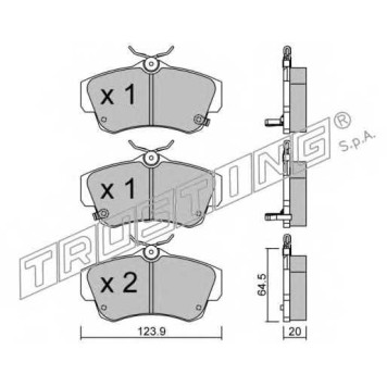 Колодки тормозные дисковые для CHRYSLER PT CRUISER(PT#) <b>TRUSTING 537.0 / 23532</b>