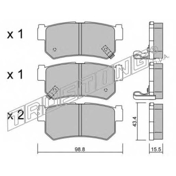 Колодки тормозные дисковые для DAEWOO KORANDO, MUSSO, REXTON / SSANGYONG ACTYON SPORTS, ACTYON, KORANDO, KYRON, MUSSO SPORTS, MUSSO, REXTON <b>TRUSTING 535.0 / 23673</b>