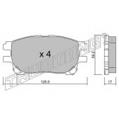 Колодки тормозные дисковые для TOYOTA PREVIA(ACR3#, ACR5#, AHR5#, CLR3#, GSR5#, MCR3#) <b>TRUSTING 631.0 / 23759</b>